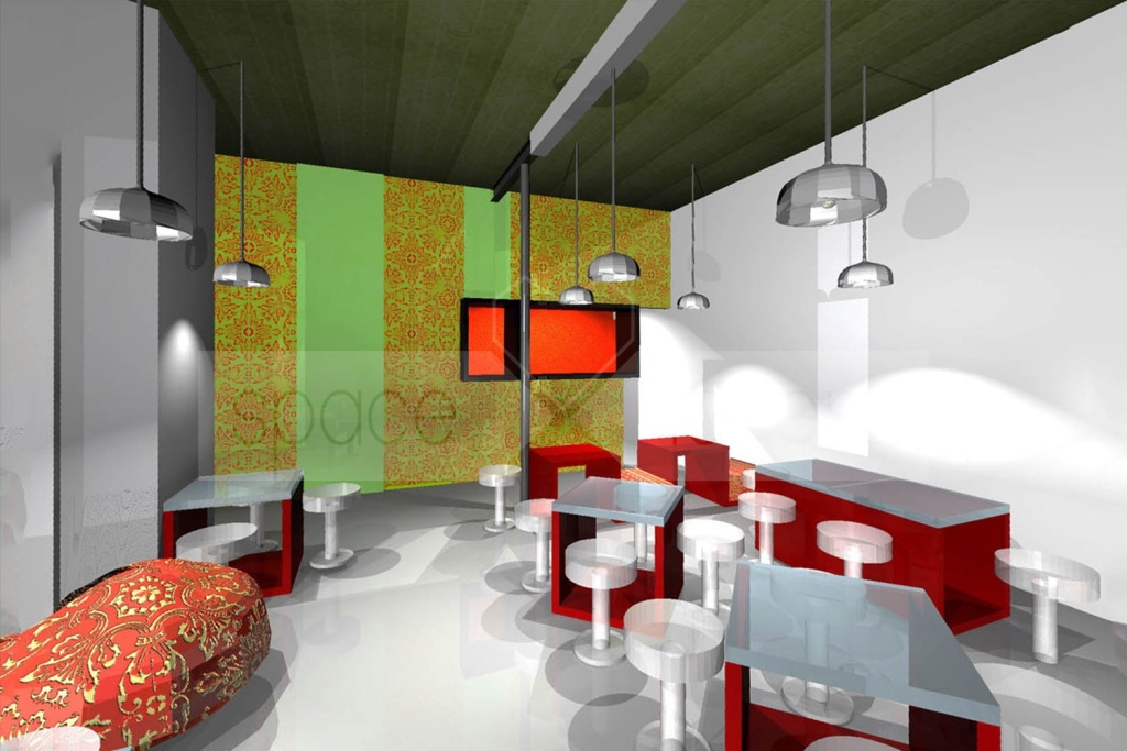obra em setubal Bar Stichini - Simulacao 3D do interior