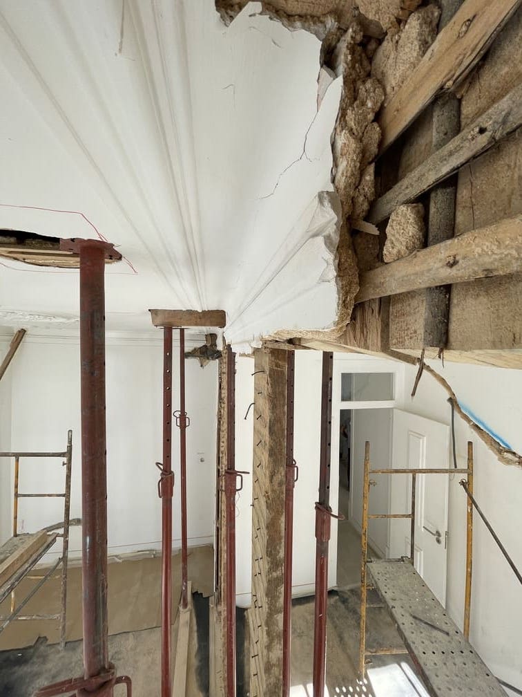 Remodelação integral Escorar estrutura