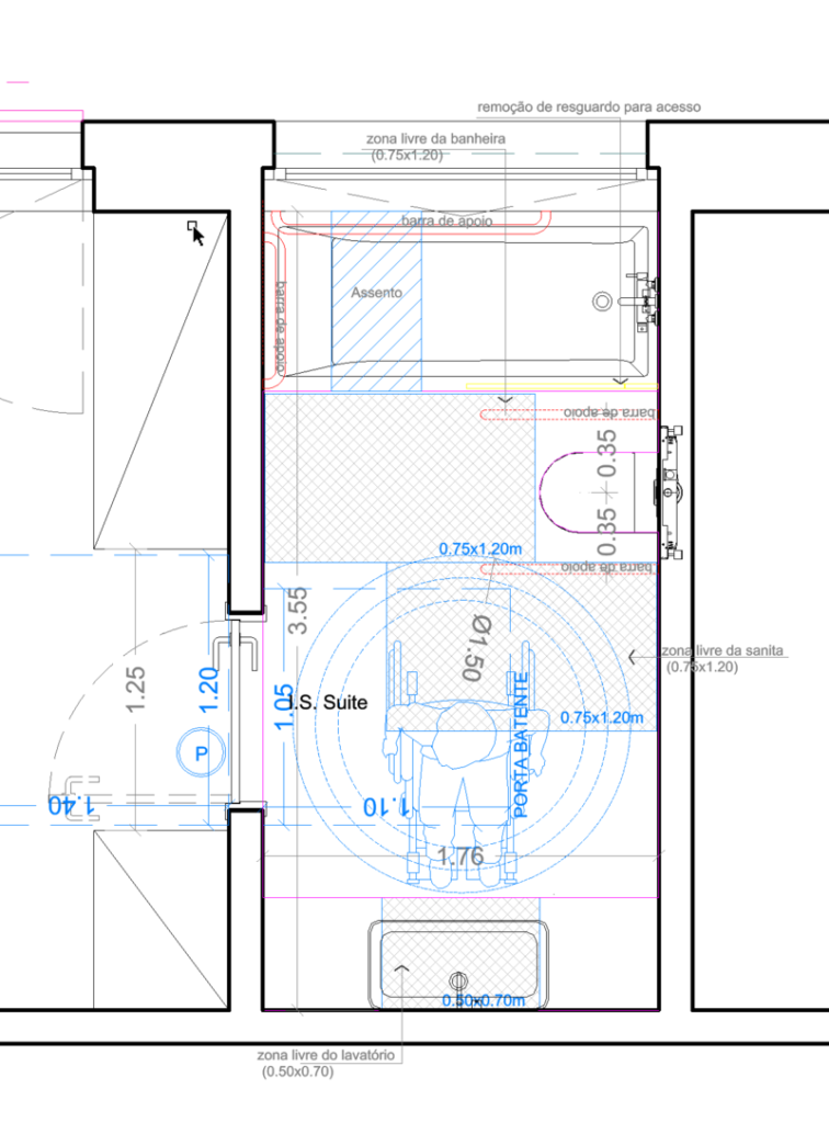 Plano de Acessibilidades Instalação Sanitária Acessível