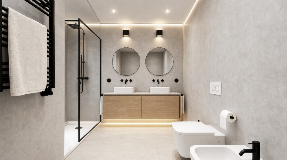 Remodelação de Moradia na Varzea de Sintra. Casa de banho suite
