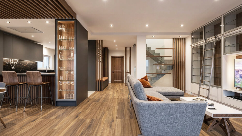Remodelação de Moradia na Quinta do Peru. Sala de estar