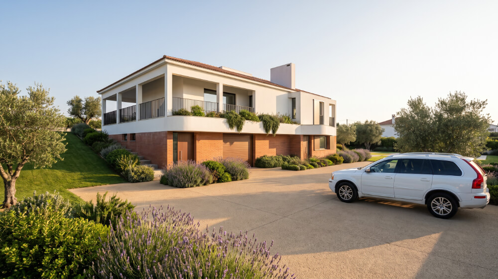 Remodelação de Moradia em Sesimbra. Fachada frontal e arranjos exteriores